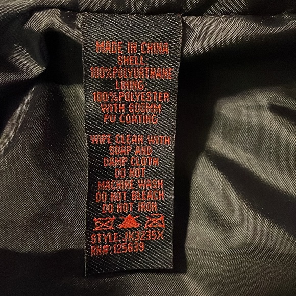 NWT quilted lined faux leather bomber jacket with sewn in grey hoodie detail - Picture 5 of 10